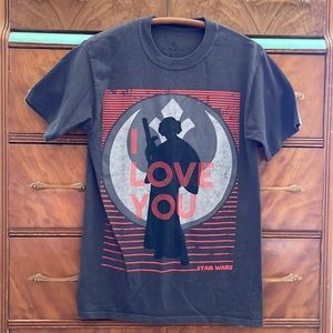 Disney Park Princess Leia I Love You T Shirt Star Wars Adult Small